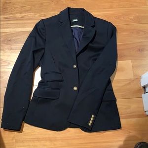 J.crew navy wool blazer with gold buttons
